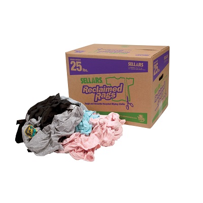 Sellars 99205 Multicolored Reclaimed Knit/Polo Rags (25lb box)