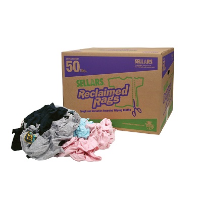 Sellars 99206 Multicolored Reclaimed Knit/Polo Rags (50lb box)