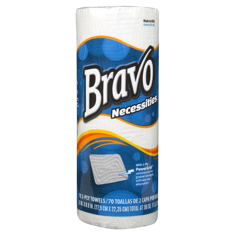 Sellars 18340 Bravo Necessities 2-Ply Paper Towel 70-Sheet [Case of 30]