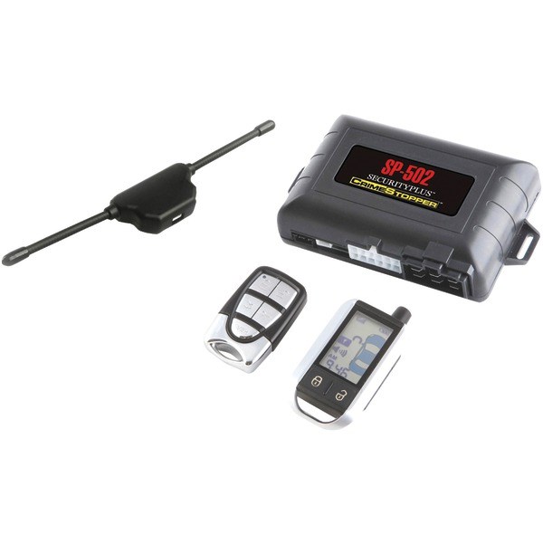 Crimestopper SP-502 2-Way LCD Paging Combo Alarm, Keyless-Entry & Remote-Start System with Rechargeable Remote