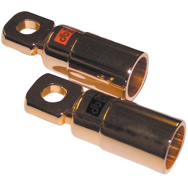 DB LINK RTG4 5/16" Gold Ring Terminals, 2 pk (4 Gauge)