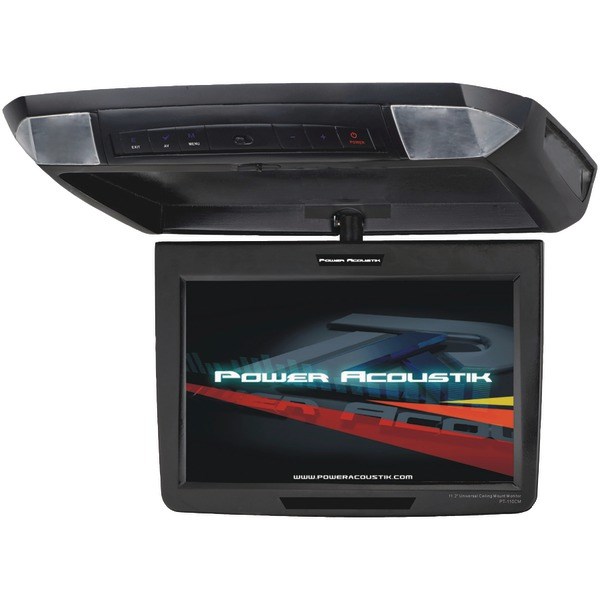 POWER ACOUSTIK PT-110CM 11.2" Universal Ceiling-Mount Monitor with IR Transmitter & Interchangeable Skins