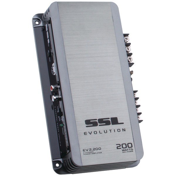 SOUNDSTORM EV2.200 EVOLUTION Series Class AB 200-Watt 2-Channel MOSFET Amp (Silver)