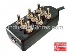 AVS ARC-T9-BK Black 9 Switch Box with Carling Switches 4.75