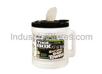 Sellars 54202 TOOLBOX Z400 GREENX Series Big Grip Bucket Natural Rags 200CT (2/Case)