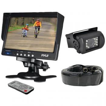 PYLE PLCMTR71 Weatherproof Backup Camera System with 7 LCD Color Monitor & IR Night Vision Camera