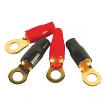 DB LINK RT8 8-Gauge 5/16" Gold-Plated Ring Terminals, 4 pk